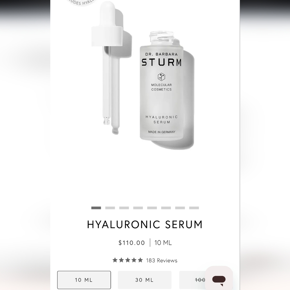 Dr. Barbara Sturm Hyaluronic Acid 10ml AUTHENTIC
